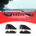 Front Windshield Wiper Base Trim Cover for Jeep Wrangler JK & Unlimited 2007-2018 (Black)