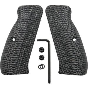 Cool Hand G10 Grips for CZ 75 Full Size, CZ 75 SP-01 Tactical, CZ 75B BD, Shadow 2, Balck Gun Grips Screws Included, Mild Aggressive OPS Texture (Grey/Black)