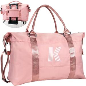 Graduation Gifts-Birthday Gifts for Girl 8 9 10 11 12 13 14 15 16 Year Old, Granddaughter Gift, Travel Duffel Bag, Kids Weekender Bag,Daughter Gift Teen Girl Gifts Trendy Stuff (Letter K)