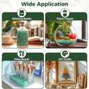 T4U Fish Tank Gravel 2 LB, Tumbled Small Rocks for Aquarium, Glass Beads for Vases, Succulent Rocks for Plants, Aquarium Gravel Decorative Pebbles for Terrarium Crafts Vase Filler, Green