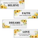 4 Pieces Inspirational Wall Decor, Nspirational Quotes Wall Decor, Farmhouse Rustic Home Decor, Wall Decorations For Bathroom Living Room Bathroom Basement -22