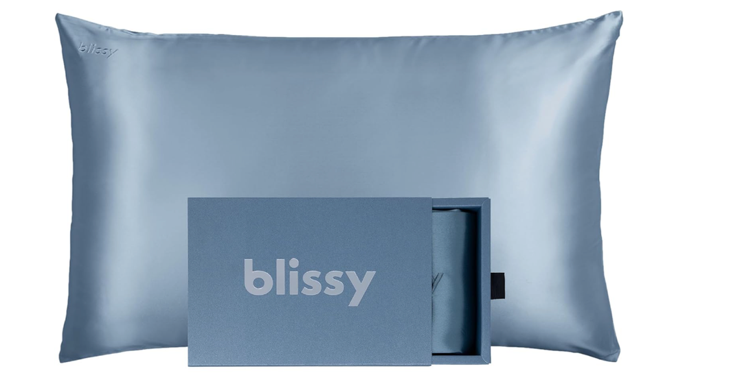 Blissy Silk Pillowcase - 100% Pure Mulberry Silk - 22 Momme 6A High-Grade Fibers - Silk Pillow Cover for Hair & Skin - Regular, Queen & King (Matcha, Queen)