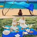 BYDOLL Beach Blanket Waterproof Sandproof 78''81'' 1-5 Adults Oversized Lightweight Large Picnic Mat Waterproof Sandproof Blanket for Beach Camping Hiking Travel