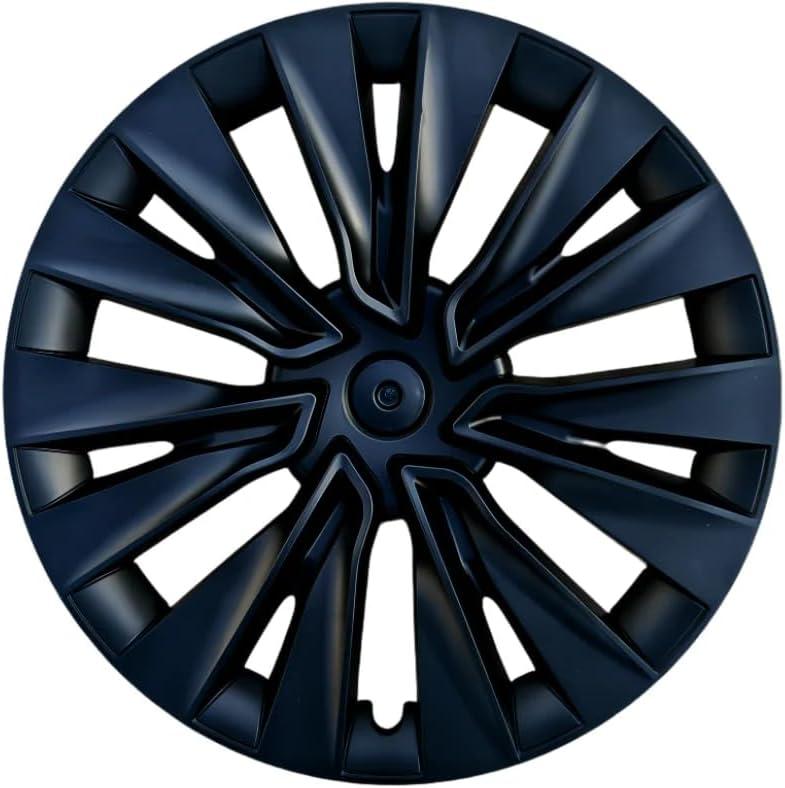 4PCS Wheel Hubcaps 19 Inch Wheel Cover Performance Replacement Wheel Cap Full Rim Cover Accessories for Tesla Model Y 2018-2024 (Matte Black)