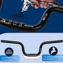 BUCKLOS Mountain Bike Handlebars 25.4mm - 120/160mm Rise MTB Aluminum Alloy Handlebar - 580mm High Rise Bicycle Riser HandleBars for E-Bike Folding Bike Downhill Racing.