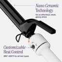 HOT TOOLS Pro Artist Nano Ceramic 1 Inch Curling Iron, Curling Wand For Bouncy Curls, Black/White
