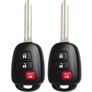 SUPALAND Key Fob Keyless Entry Fits for Toyota Tacoma RAV4 4Runner Prius C 2013 2014 2015 2016 2017 2018 2019-2023 Remote Control Head Key Replacement HYQ12BDM HYQ12BEL 89070-42820 H Chip (Set of 2)