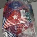 Horaldaily 4th of July Buffalo Plaid Stars Flannel Throw Blanket 60x80