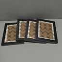 2 x Picture Frames 5x7 2 Pack Made of Solid Wood Black for Wall Mounting and Tabletop Display