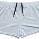 JEEING GEAR Men's Bodybuilding Gym Workout Fitness Shorts 3" Inseam inch Cotton Without Pocket (Medium, White)