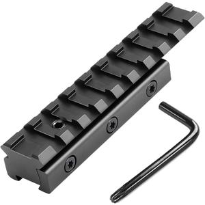 Bontok 11mm Dovetail to 21mm Upgraded Build-in Locking Screws Picatinny Rail Low Profile Scope Mount Converter Base 3/8" to 7/8" Converter