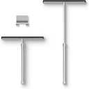 Shower Squeegee with Long Handle and Adhesive Hook. for Glass Doors, Tile Walls, Mirrors and Windows. Telescoping Squeegee for Cleaning. Bathroom Stainless Steel Squeegee, 10inch Wide, Chrome 1pk, pack of 1