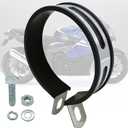 Universal Half Round Motorcycle Exhaust Clip Exhaust Muffler Pipe Bracket Hanger Muffler Pipe Bracket Suitable for Most Motorcycles