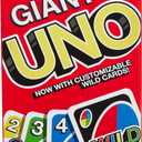 Mattel Games Giant UNO Card Game for Kid, Adult & Families, Color Blind Accessible & Customizable Large Deck
