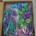 Cholemy 144 Pcs Monster Truck Party Favors Truck Party Supplies School Stationery Set Notebook Sticker Stamper Eraser Ruler Pencil Bag for Birthday Baby Shower Gifts Classroom Prize (Purple,Monster)