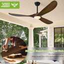 Haipeel 72 Inch Ceiling Fans with Lights, Wood Outdoor Ceiling Fan for Patio and Remote Control Rustic Propeller Large Ceiling Fans with Light Farmhouse Indoor Quiet High cfm, Oil Rubbed Bronze