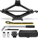 Scissor Car Jack 2.5 Ton (5511 lbs) Tire Changing Kit with Lug Wrench - Emergency Kit for Car, SUV, MPV