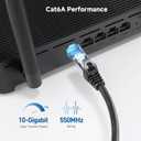 Cable Matters 10Gbps Snagless Shielded Cat 6A Ethernet Cable - 10ft, Cat 6A Cable, Cat6A Cord, Ethernet Cord, Black