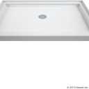 DreamLine SlimLine 34 in. D x 42 in. W x 2 3/4 in. H Center Drain Single Threshold Shower Base in White, DLT-1134420