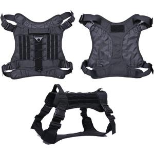 Tactical Scorpion Gear Dog Training Vest K9 MOLLE Combat Edition Harness D4 | Black - X-Large
