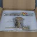 18.9" Solid Brass Wall Sconce with Ribbed Groove Glass Tube - Gold Wall lamp Includes Bulbs - Modern Brushed Copper Wall Sconces for Bathroom, Living Room, Hallway, Staircase, Mirror