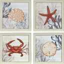 Framed Art Prints, Set of 4, 16in x 16in