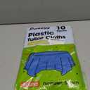 Pureegg Plastic Table Cloth Disposable 10 Pack, 84'' Round Table Cloths, Graduation, Patriotic Decorations, Thanksgiving, Veterans Day Tablecloths, Round, Plastic Cover, Leakproof & Sturdy, Blue