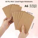 BESARME 60 Packs Mini Notebooks Bulk, Lined Pages Small Pocket Notebook Kraft Paper Prizes Classroom Gift Exchange End of The Year Gifts for Students