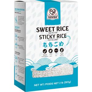 52USA Sweet Sticky Rice 2 Pound (32 Ounce), Premium Glutinous Rice