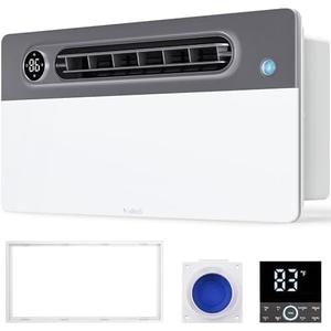 VallisCo Bathroom Fan with Light and 1900W Heater, 180 CFM Ventilation, Remote Control,Quiet Exhaust, 4-in-1 Design for Heating, Lighting, Ventilation & Air Circulation for Comfort in Any Season