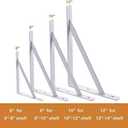 10 Inch Shelf Brackets, Kersally 6 Pack Heavy Duty L Shelf Brackets, 90 Degree Triangle Metal Supports for DIY Floating Shelf with Screws ( White)