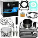 Tupo 74mm Air-Cooled Cylinder Piston Ring Gasket Top End Rebuild Kit Compatible with Honda 300 Fourtrax 300 TRX300FW TRX300 Fourtrax300 4x4 2x4 1988-2000