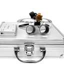 EAST Brand 3.5X 420mm Working Distance Optical Glass Surgical Binocular Loupes and LED Head Light Lamp with Filter Aluminum Box Style (Silver)