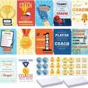 24 Sets Coach Thank You Cards with Envelopes Coach Gifts Thank You Card for Football Baseball Soccer Softball Basketball Teacher Appreciation Gifts