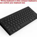 KOTEMON Mini Computer Keyboard Stand-11.8'' x 5.1''-Small Computer Keyboard Tray Acrylic Keyboard Holder for 78 Keys Universal Compact Keyboard, with Black Silicone Strip, Black