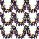 TaoBary 157.6 Feet Mardi Gras Tinsel Garland with 120 LED Lights Mardi Gras Decorations for Tree Shiny Metallic Carnival Garland Ornament for Carnival Party Indoor Outdoor Decorations (Face)