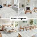8x10 Area Rugs Washable Rug: Anti-Skid Abstract Modern Living Room Rug Soft Thin Carpets Indoor Floor Non-Shedding Carpet for Bedroom Dining Farmhouse Nursery Home Office (White Gray, 8'x10')