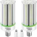 2-Pack 100W LED Corn Bulbs,5000K,AC110-277V,14000lm,E26/E39 Base,LED Replacement Metal Halide HID CFL for Commercial Industrial Lighting Warehouse High Bay Light Fixture Garage Workshop