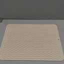 MicoYang Silicone Dish Drying Mat for Multiple Usage,Easy clean,Eco-friendly,Heat-resistant Silicone Mat for Kitchen Counter or Sink,Refrigerator or drawer liner Tapioca L 16 inches x 12 inches