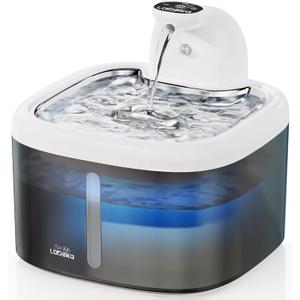 Wireless Cat Water Fountain, 118oz/3.5L Battery Operated Cat Fountain with Stainless Steel Tray, Ultra Quiet with Motion Sensor Automatic Pet Water Dispenser for Cats Dogs Multiple Pets