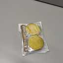 2 x MixTeach 12 Pieces Christmas Photo Frame Ornaments Round Glitter Holiday Picture Frame Gifts and Tree Decoration for Christmas Party Favor (Gold)