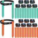 Flag Football Belts, Flags for Flag Football Set 14 Player, Flag Football for Kids Adults and Youth Training Equipment (Teal and Orange)