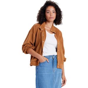 UNIONBAY Women's Cece Cable Knit Sweater Jacket (Caramel, XS)