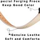 STIROLL Slim Leather Bands Compatible with Apple Watch Band 38mm 40mm 41mm 42mm(Series 11 10), Top Grain Leather Watch Thin Wristband for iWatch SE 9 8 7 6 5 4 3 2 1 (Beige Black)