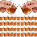Meanplan 2.7oz Mini Shot Glasses Set Tasting Glasses Heavy Base Clear Shot Cup Cute Cordial Mini Wine Cups for Serving Whiskey, Wine, Juice (36 Pieces) (Classic)