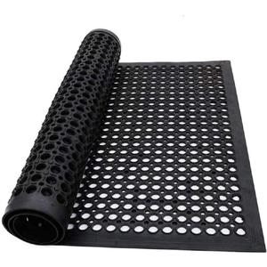 3x5FT Rubber Floor Mat Commercial Anti Fatigue Rubber Drainage Mat New Non Slip Bar Floor Mat Door Mats for Deck,Pool,Restroom,Bathroom,Kitchen,Wet Areas