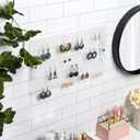 JACKCUBE DESIGN Wall Mount Earring Holder Organizer Frosted Acrylic Jewelry Display Rack with 94 Holes (Frosted, 15.7 x 9.4 x 0.9 inches) - MK201B