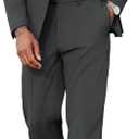 COOFANDY Mens 2 Piece Suit Set Slim Fit 2 Button Casual Business Wedding Suits Dark Grey (Gray), US 42/36