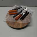 4 Pcs Wooden Pizza Stands Tiered Serving Tray Stand with 3 Pizza Servers for Pie Cupcake Dessert Cheese Party Restaurant