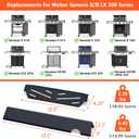 QuliMetal Genesis II Flavorizer Bars & Heat Deflector, Weber Genesis 2 Grill Parts for Genesis II 300 LX300, GS4 Genesis ii E-310 ii E-315 ii E/S335 ii se-335 Grills, 66795 66685 (5+3)